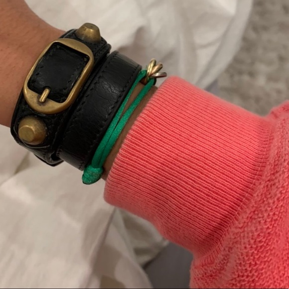 100% AUTHENTIC BALENCIAGA LEATHER WRAP BRACELET - Picture 1 of 4